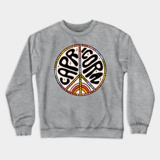 Capricorn Peace Sign Crewneck Sweatshirt